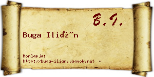 Buga Ilián névjegykártya